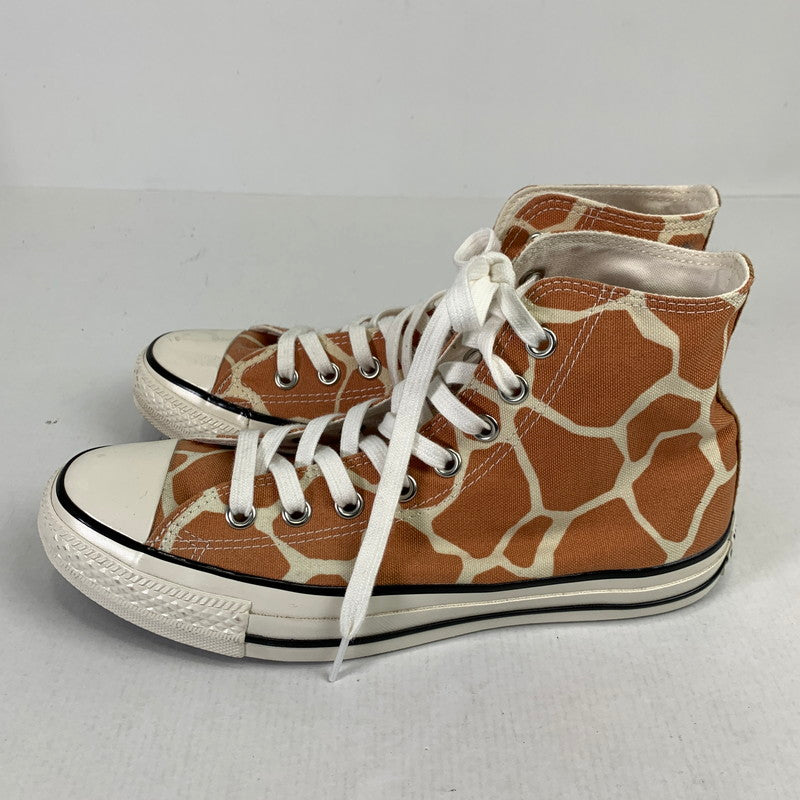 【中古品】【メンズ】 CONVERSE コンバース オールスター ハイカット アニマル ジラフ柄 スニーカー 靴 162-260508-mh-05-fuzh サイズ：25.5cm カラー：ブラウン 万代Net店