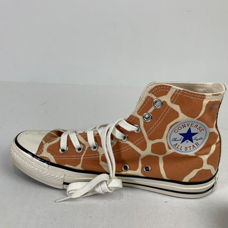 【中古品】【メンズ】 CONVERSE コンバース オールスター ハイカット アニマル ジラフ柄 スニーカー 靴 162-260508-mh-05-fuzh サイズ：25.5cm カラー：ブラウン 万代Net店