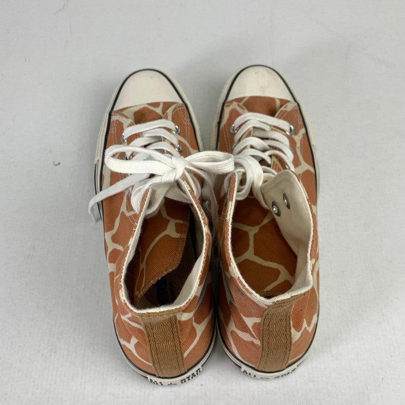 【中古品】【メンズ】 CONVERSE コンバース オールスター ハイカット アニマル ジラフ柄 スニーカー 靴 162-260508-mh-05-fuzh サイズ：25.5cm カラー：ブラウン 万代Net店