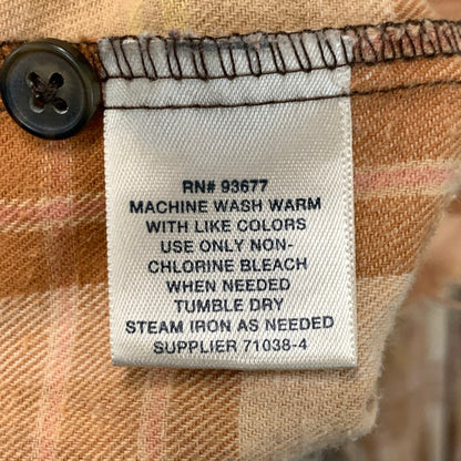 【中古品】【メンズ】 ST JOHN'S BAY 長袖シャツ トップス ブランド 古着 145-241110-gm-7-fuz サイズ：M カラー：オレンジ ブラウン チェック 万代Net店