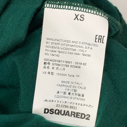 【中古品】【レディース】 DSQUARED2 ディースクエアード ノースリーブカットソー Tシャツ トップス ブランド 古着 170-240812-gm-30-fuz サイズ：XS カラー：グリーン 万代Net店