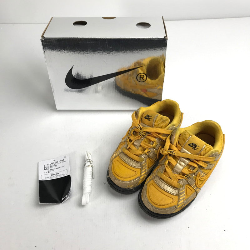 【中古品】【キッズ】 NIKE ナイキ OFF WHITE PS AIR RUBBER DUNK UNIVERSITY GOLD  エア ラバー ダンク/OW トドラー ""オフホワイト"" 160-240624-ak-6-fuz サイズ：17cm 万代Net店