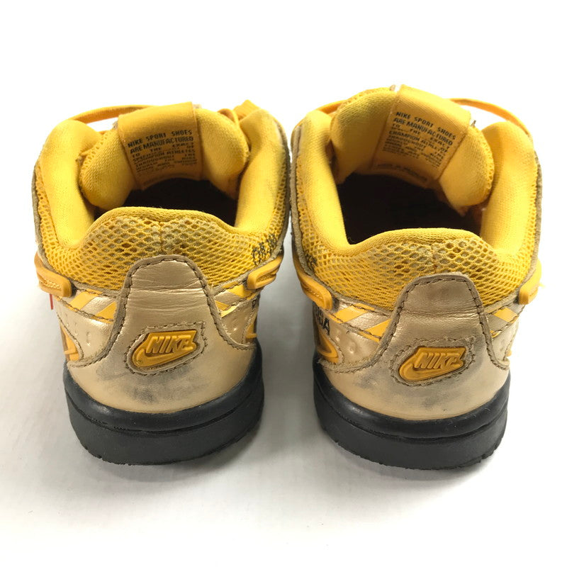 【中古品】【キッズ】 NIKE ナイキ OFF WHITE PS AIR RUBBER DUNK UNIVERSITY GOLD  エア ラバー ダンク/OW トドラー ""オフホワイト"" 160-240624-ak-6-fuz サイズ：17cm 万代Net店