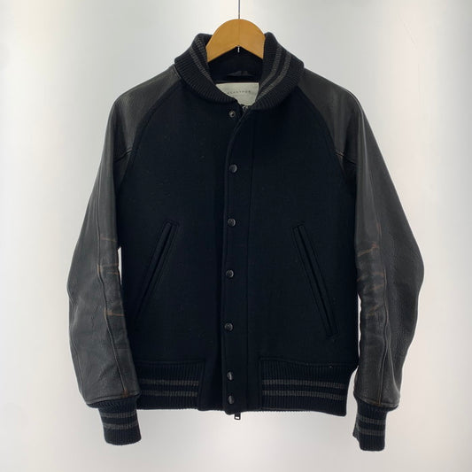 【中古品】【メンズ】 ACANTHUS アカンサス STUDIUM JACKET スタジアムジャケット アウター ブランド 古着 140-240830-gm-3-fuz サイズ：S カラー：ブラック 万代Net店