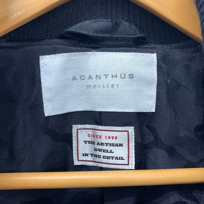 【中古品】【メンズ】 ACANTHUS アカンサス STUDIUM JACKET スタジアムジャケット アウター ブランド 古着 140-240830-gm-3-fuz サイズ：S カラー：ブラック 万代Net店