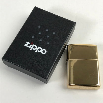 【中古品】 ZIPPO 喫煙具 ライター ゴールドカラー 箱付属 シンプル 206-260206-io-13-fuz 万代Net店
