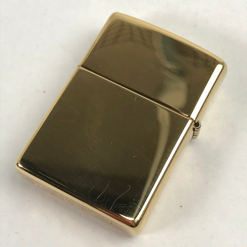 【中古品】 ZIPPO 喫煙具 ライター ゴールドカラー 箱付属 シンプル 206-260206-io-13-fuz 万代Net店