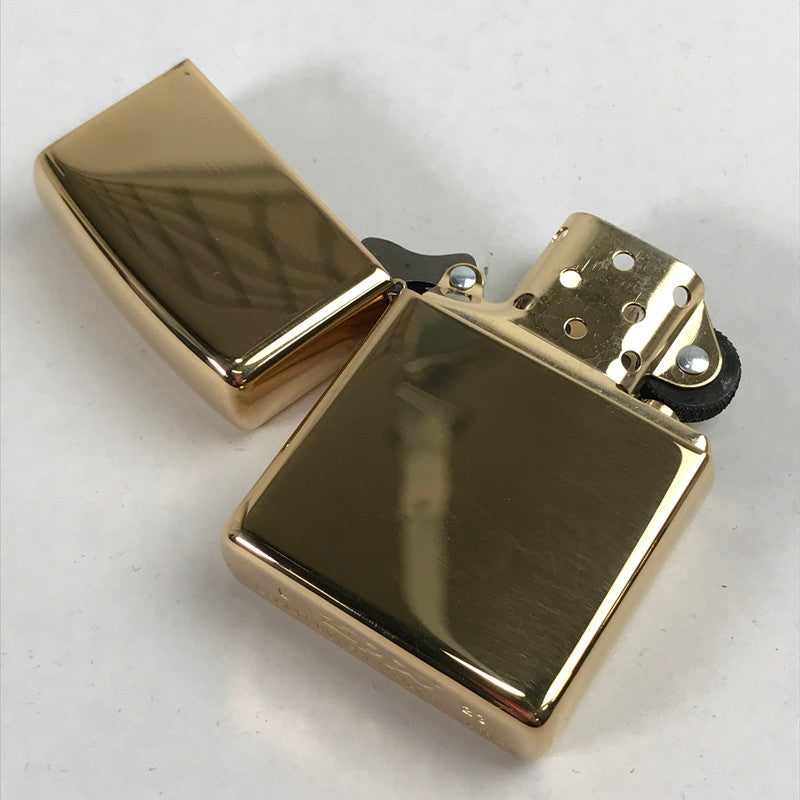 【中古品】 ZIPPO 喫煙具 ライター ゴールドカラー 箱付属 シンプル 206-260206-io-13-fuz 万代Net店