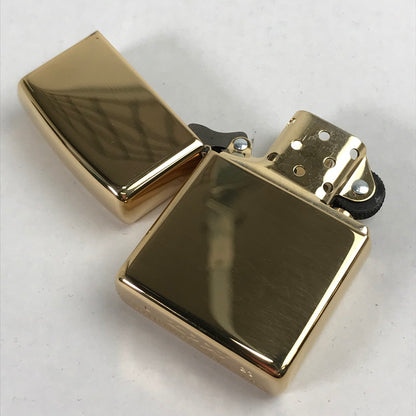 【中古品】 ZIPPO 喫煙具 ライター ゴールドカラー 箱付属 シンプル 206-260206-io-13-fuz 万代Net店