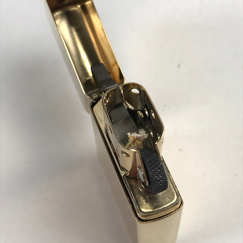 【中古品】 ZIPPO 喫煙具 ライター ゴールドカラー 箱付属 シンプル 206-260206-io-13-fuz 万代Net店