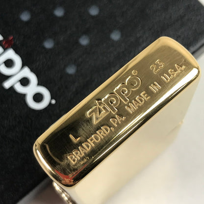 【中古品】 ZIPPO 喫煙具 ライター ゴールドカラー 箱付属 シンプル 206-260206-io-13-fuz 万代Net店