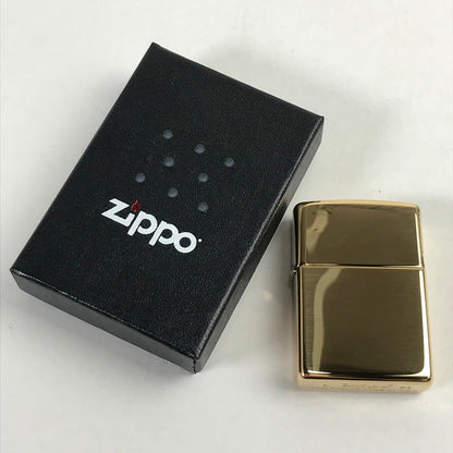【中古品】 ZIPPO 喫煙具 ライター ゴールドカラー 箱付属 シンプル 206-260206-io-11-fuz 万代Net店