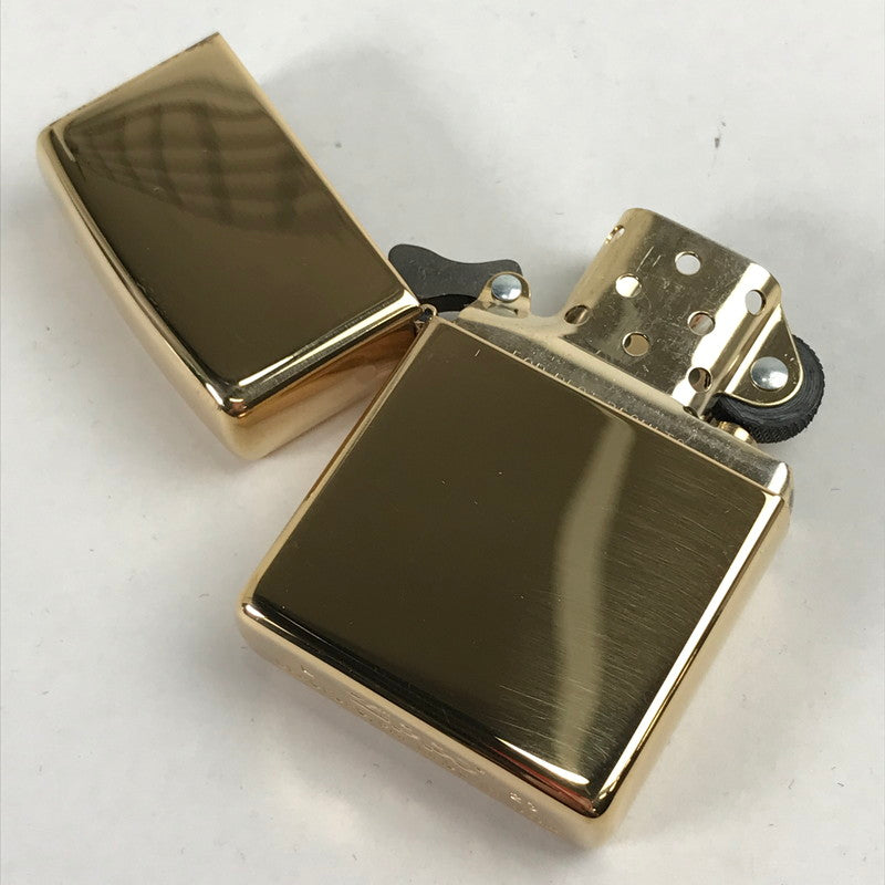 【中古品】 ZIPPO 喫煙具 ライター ゴールドカラー 箱付属 シンプル 206-260206-io-11-fuz 万代Net店