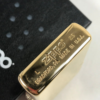 【中古品】 ZIPPO 喫煙具 ライター ゴールドカラー 箱付属 シンプル 206-260206-io-11-fuz 万代Net店