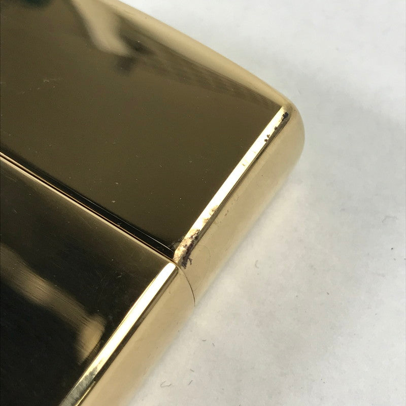 【中古品】 ZIPPO 喫煙具 ライター ゴールドカラー 箱付属 シンプル 206-260206-io-11-fuz 万代Net店