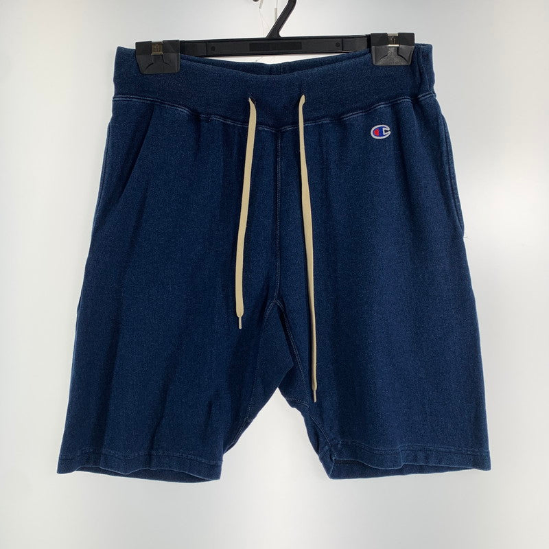 【中古品】【メンズ】 CHAMPION チャンピオン REVERSE WEAVE リバース ウィーブ ハーフパンツ ショートパンツ スウェット ボトムス 古着 C8-K508 159-260729-mh-16-fuzh サイズ：M カラー：インディゴ 万代Net店