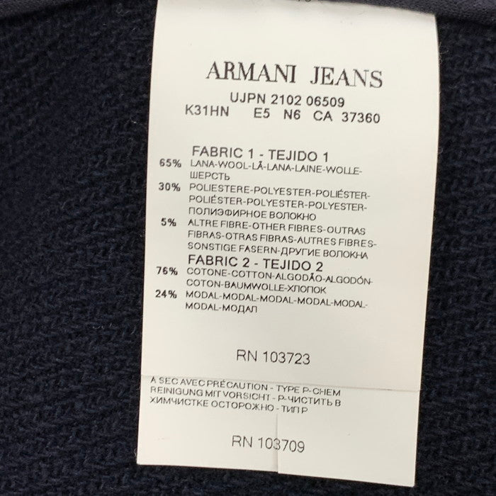 【中古品】【メンズ】 ARMANI JEANS アルマーニ・ジーンズ ハーフコート アウター ブランド 古着 141-241005-gm-27-fuz サイズ：XS カラー：ネイビー 万代Net店