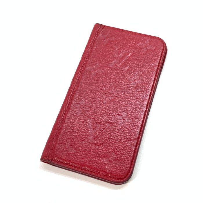 【中古品】【レディース】 LOUIS VUITTON ルイ・ヴィトン スマホケース iPhone X 対応 イニシャル入り 179-240721-gm-25-fuz カラー：ワインレッド 万代Net店