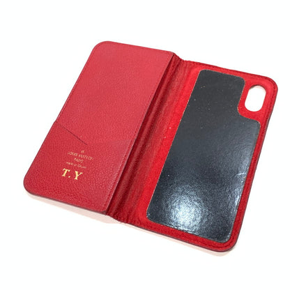 【中古品】【レディース】 LOUIS VUITTON ルイ・ヴィトン スマホケース iPhone X 対応 イニシャル入り 179-240721-gm-25-fuz カラー：ワインレッド 万代Net店