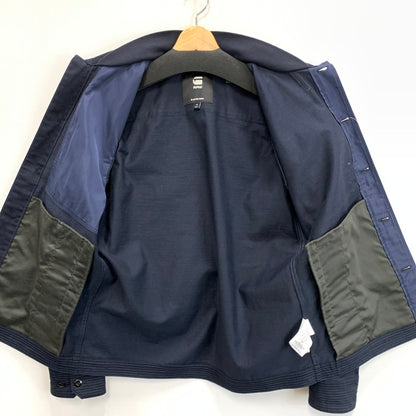 【中古品】【メンズ】 G-STAR RAW OVERSHIRT ARTWORK ワークジャケット アウター ブランド 古着 141-240803-gm-5-fuz サイズ：M カラー：ネイビー 万代Net店