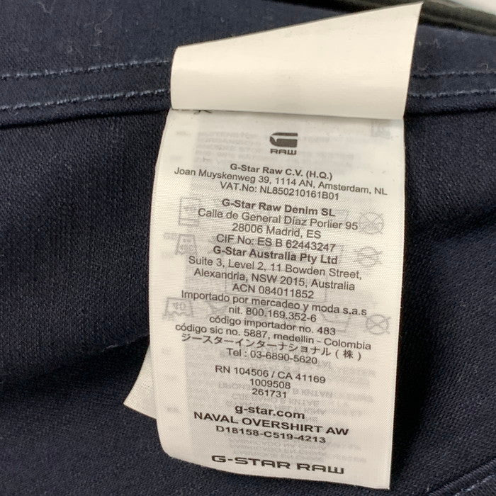 【中古品】【メンズ】 G-STAR RAW OVERSHIRT ARTWORK ワークジャケット アウター ブランド 古着 141-240803-gm-5-fuz サイズ：M カラー：ネイビー 万代Net店