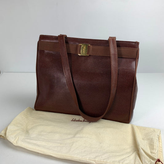 【中古品】【メンズ】 Salvatore Ferragamo サルヴァトーレフェラガモ AQ 21 2530 トートバッグ 180-240803-st-5-fuz カラー：ブラウン 万代Net店