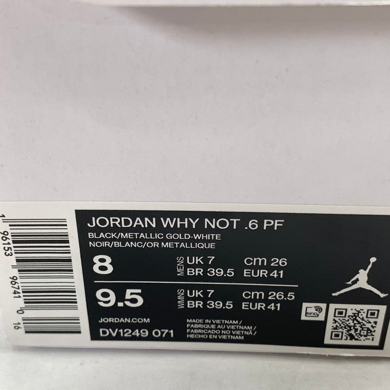 【中古品】【メンズ】 NIKE ナイキ DV1249-071 JORDAN WHY NOT 6 PF ジョーダン ワイ ノット 160-241026-st-3-fuz サイズ：26.0cm カラー：ブラック 万代Net店