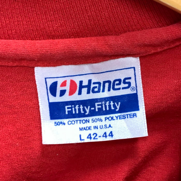 【中古品】【メンズ】 HANES 80s ヴィンテージ 半袖Tシャツ カットソー トップス ブランド 古着 145-250111-gm-21-fuz サイズ：L カラー：レッド 万代Net店