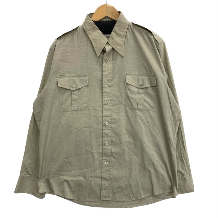 【中古品】【メンズ】 WOOLRICH ウールリッチ 70s 長袖シャツ 白タグ トップス ブランド 古着 144-240825-gm-31-fuz サイズ：L カラー：ベージュ 万代Net店