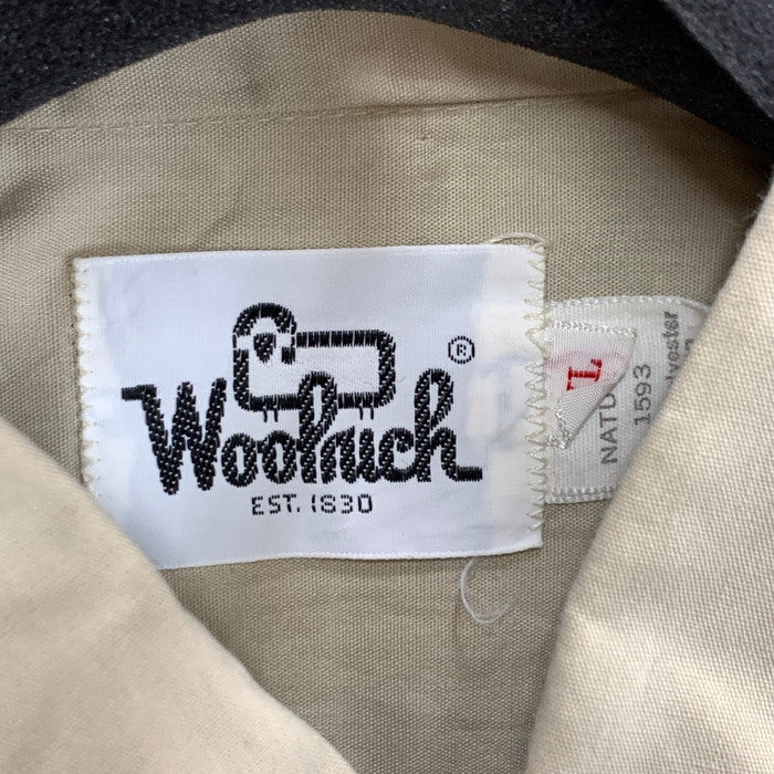 【中古品】【メンズ】 WOOLRICH ウールリッチ 70s 長袖シャツ 白タグ トップス ブランド 古着 144-240825-gm-31-fuz サイズ：L カラー：ベージュ 万代Net店