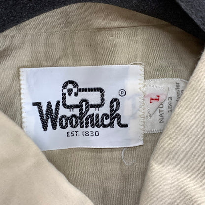 【中古品】【メンズ】 WOOLRICH ウールリッチ 70s 長袖シャツ 白タグ トップス ブランド 古着 144-240825-gm-31-fuz サイズ：L カラー：ベージュ 万代Net店