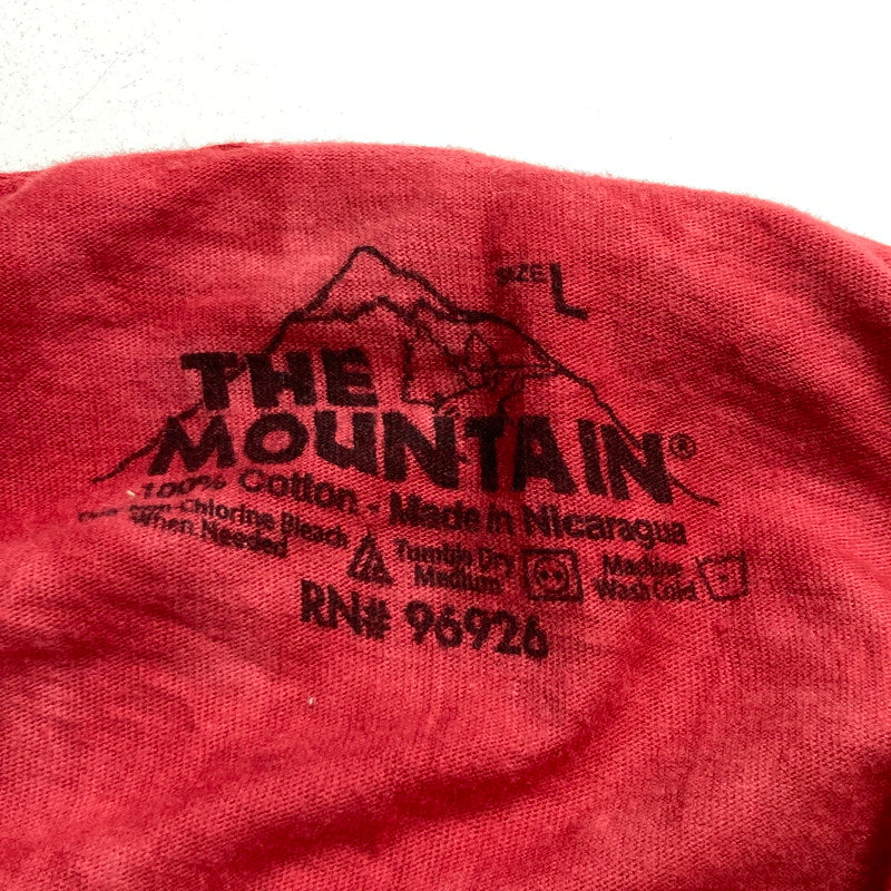 【中古品】【メンズ】 THE MOUNTAIN ザマウンテン USED ヴィンテージ 半袖 Tシャツ トランプ大統領 猫 パロディ 145-250826-mh-07-fuz サイズ：L カラー：レッド 万代Net店