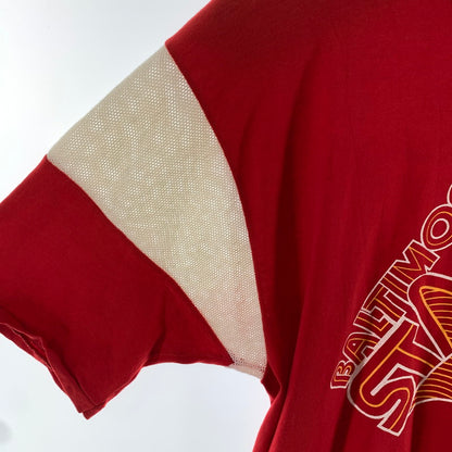 【中古品】【メンズ】 USED ヴィンテージ半袖Tシャツ 90s シングルステッチ 古着 145-260927-gm-02-fuzh サイズ：XL カラー：レッド 万代Net店