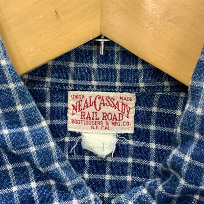 【中古品】【メンズ】 FREEWHEELERS NEAL CASSADY RAIL ROAD BAKEHEAD SHIRTS 長袖シャツ トップス ブランド 古着 145-240811-gm-39-fuz サイズ：14 カラー：ブルー 万代Net店