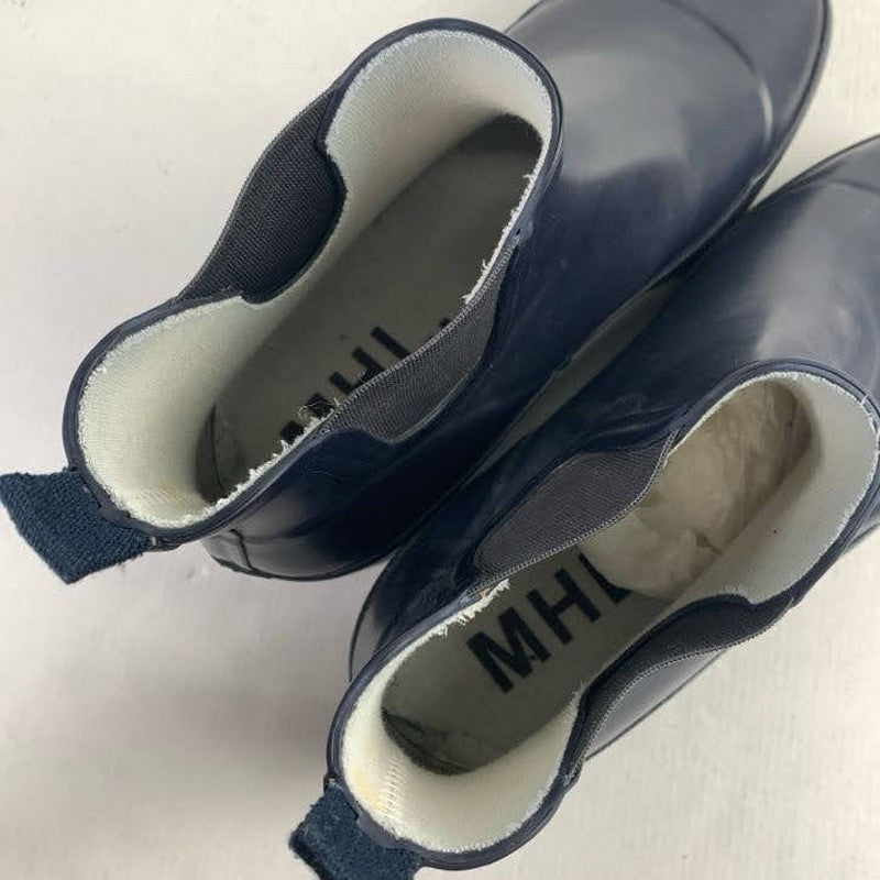 【中古品】【レディース】 MHL エムエイチエル レインブーツ 靴 レインシューズ 雨靴 防水 長靴 サイドゴア 167-260130-mh-07-fuz サイズ：6/39(24.5～25.0cm) カラー：ネイビー 万代Net店