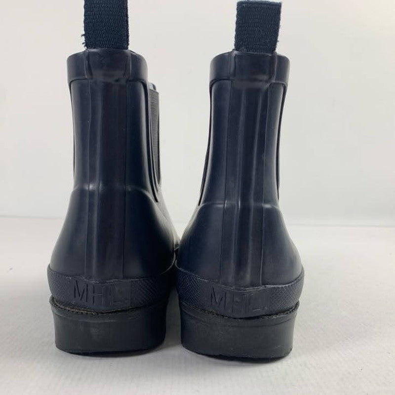 【中古品】【レディース】 MHL エムエイチエル レインブーツ 靴 レインシューズ 雨靴 防水 長靴 サイドゴア 167-260130-mh-07-fuz サイズ：6/39(24.5～25.0cm) カラー：ネイビー 万代Net店