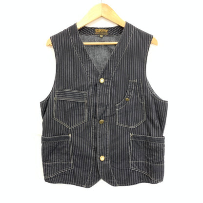 【中古品】【メンズ】 FREEWHEELERS UNION SPECIAL OVERALLS VEST ベスト 4517991 トップス ブランド 古着 145-240810-gm-19-fuz サイズ：38 カラー：ブラック 万代Net店