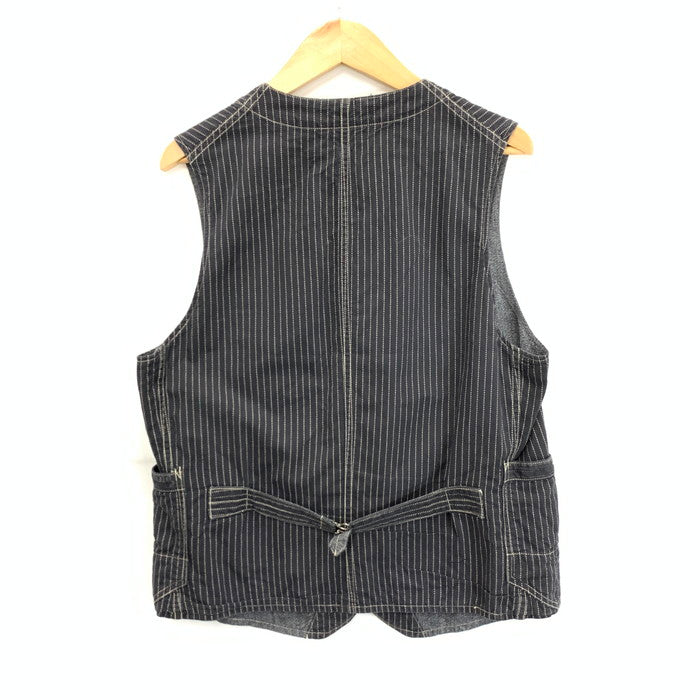 【中古品】【メンズ】 FREEWHEELERS UNION SPECIAL OVERALLS VEST ベスト 4517991 トップス ブランド 古着 145-240810-gm-19-fuz サイズ：38 カラー：ブラック 万代Net店