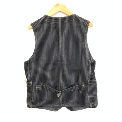 【中古品】【メンズ】 FREEWHEELERS UNION SPECIAL OVERALLS VEST ベスト 4517991 トップス ブランド 古着 145-240810-gm-19-fuz サイズ：38 カラー：ブラック 万代Net店