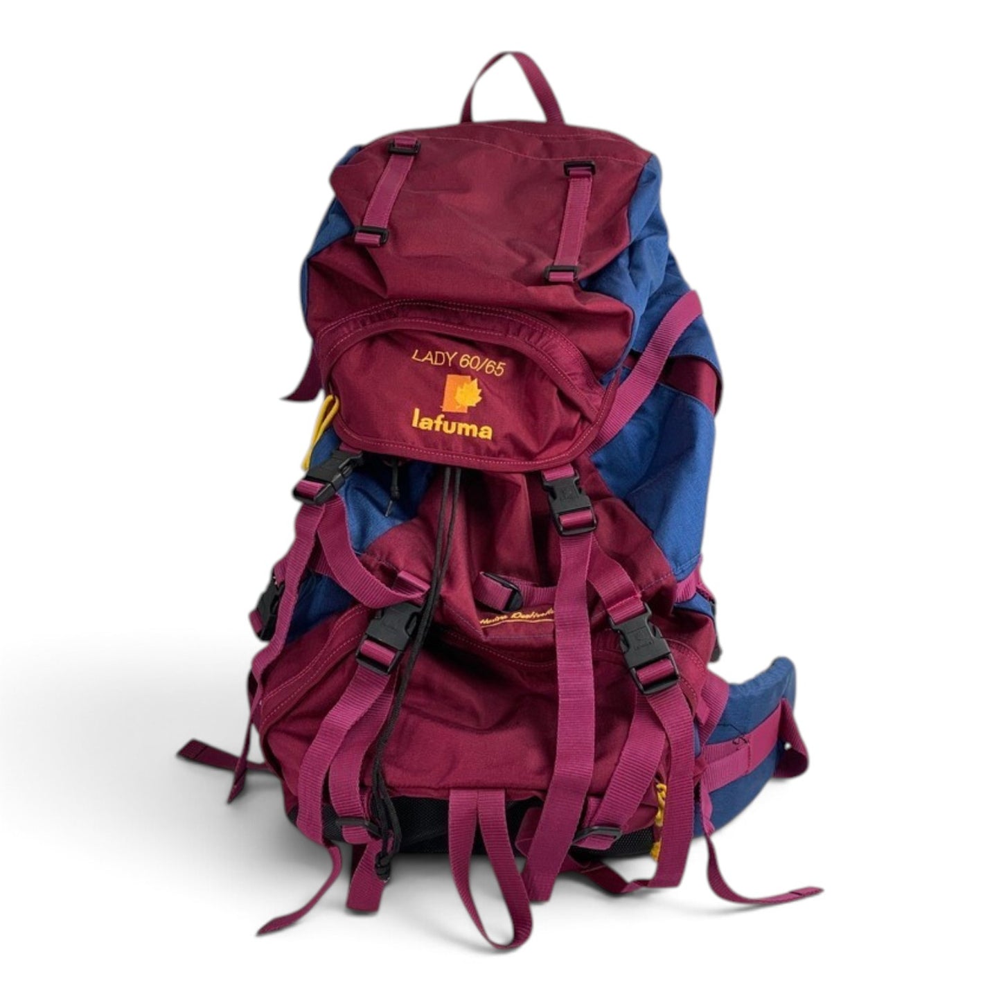 【中古品】【メンズ】 LAFUMA ラフマ バックパック リュック ボルドー 60-65L カバン バッグ ※ほつれ・糸抜け・砂付着あり・使用感あり 188-260803-io-24-fuzh 万代Net店
