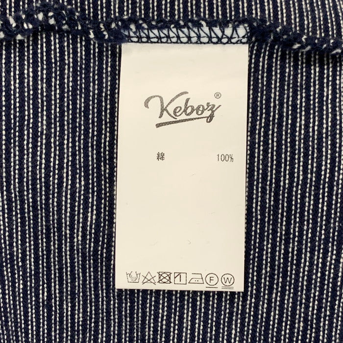 【中古美品】【メンズ】 KEBOZ BORDER S/S POCKET TEE 半袖ポケットTシャツ オーバーサイズ カットソー トップス ブランド 古着 142-240817-gm-29-fuz サイズ：L カラー：ネイビー 万代Net店