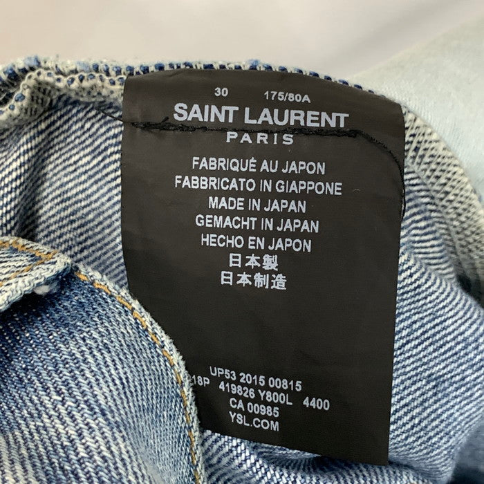 【中古品】【メンズ】 SAINT LAURENT サンローラン 419826 Y800L DENIM PANTS デニムパンツ ボトムス ブランド 古着 152-240817-gm-4-fuz サイズ：W30 カラー：インディゴ 万代Net店