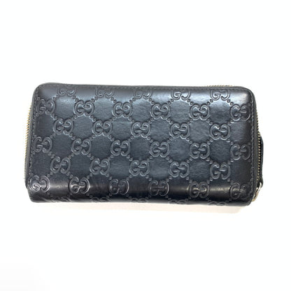 【ジャンク品】【メンズ/レディース】 GUCCI グッチ グッチシマ ラウンドジップウォレット ブランド 財布 ウォレット 181-240831-gm-32-fuz カラー：ブラック 万代Net店