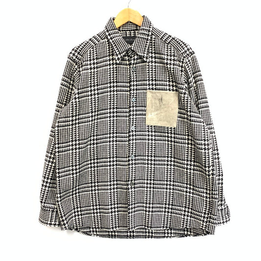 【中古品】【メンズ】 LAID BACK 長袖シャツ トップス ブランド 古着 141-240913-gm-39-fuz サイズ：1 カラー：千鳥格子 ホワイト ブラック 万代Net店