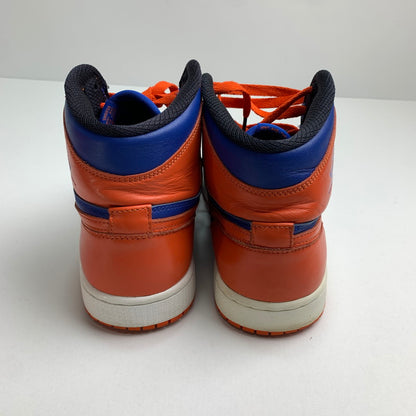 【中古品】【メンズ】 NIKE ナイキ 555088-407 AIR JORDAN 1 RETRO HIGH ”KNICKS” エア ジョーダン ワン レトロ ハイ 160-240901-st-4-fuz サイズ：27.5cm カラー：ブルー/オレンジ 万代Net店