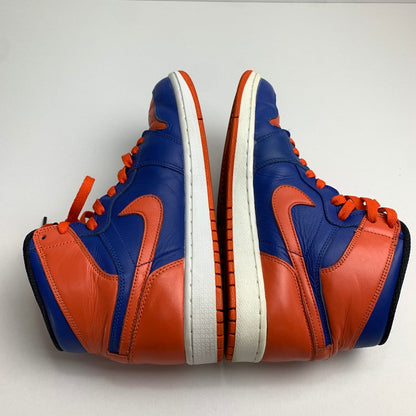 【中古品】【メンズ】 NIKE ナイキ 555088-407 AIR JORDAN 1 RETRO HIGH ”KNICKS” エア ジョーダン ワン レトロ ハイ 160-240901-st-4-fuz サイズ：27.5cm カラー：ブルー/オレンジ 万代Net店