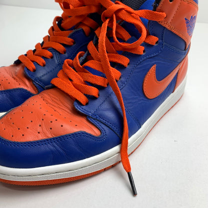 【中古品】【メンズ】 NIKE ナイキ 555088-407 AIR JORDAN 1 RETRO HIGH ”KNICKS” エア ジョーダン ワン レトロ ハイ 160-240901-st-4-fuz サイズ：27.5cm カラー：ブルー/オレンジ 万代Net店