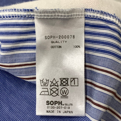 【中古品】【メンズ】 SOPHNET. ソフネット SOPH-200078 20SS LS FABRIC MIX CUT＆SEWN 長袖Tシャツ カットソー トップス ブランド 古着 142-240927-gm-20-fuz サイズ：L カラー：ブルー 万代Net店