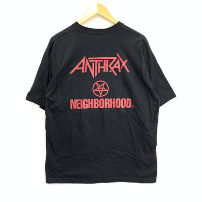 【中古品】【メンズ】 NEIGHBORHOOD ネイバーフッド NH X ANTHRAX. TEE SS-3 半袖Tシャツ カットソー トップス ブランド 古着 142-240913-gm-14-fuz サイズ：L カラー：ブラック 万代Net店