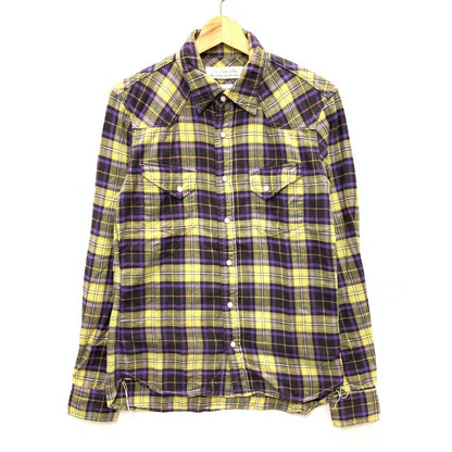 【中古品】【メンズ】 REMI RELIEF レミレリーフ 長袖シャツ トップス ブランド 古着 140-240922-gm-19-fuz サイズ：M カラー：グリーン パープル 万代Net店